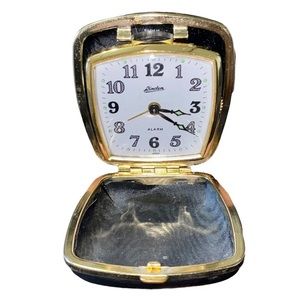 Vintage Linden Travel Alarm Clock Retro Japan Handheld